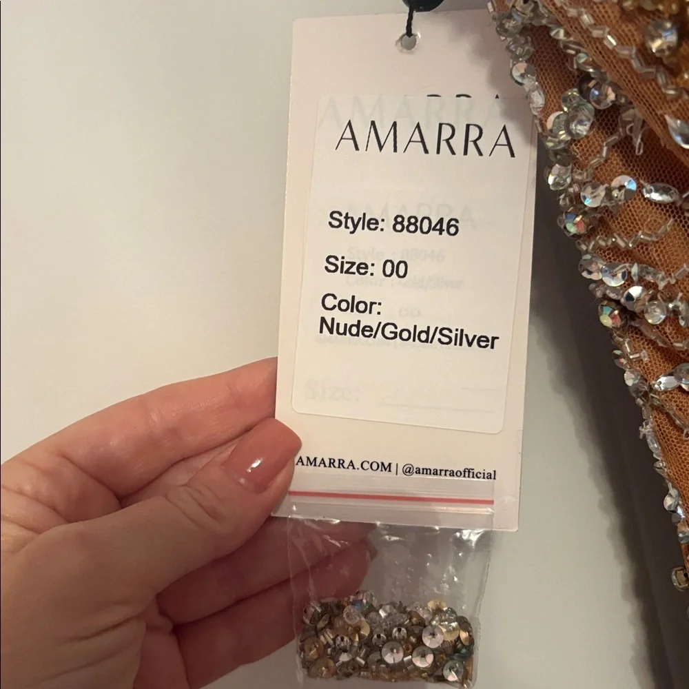 Sparkling Strapless Amarra Sequin Dress - Picture 8 of 8